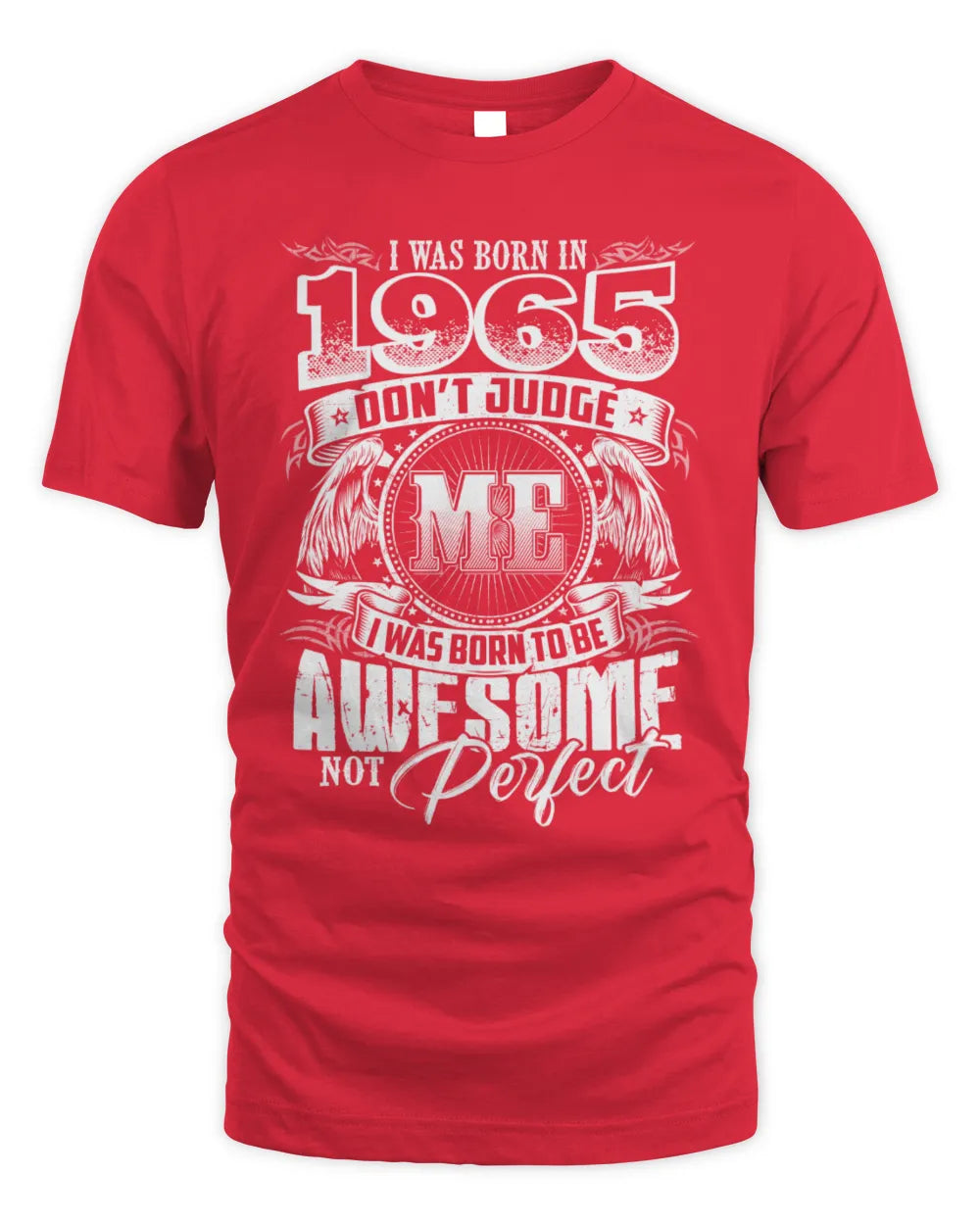 1965 HH89-K2 – Awesome Birth Year Quote T-Shirt - Unisex Standard T-Shirt - Red