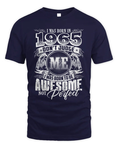 1965 HH89-K2 – Awesome Birth Year Quote T-Shirt - Unisex Standard T-Shirt - Navy