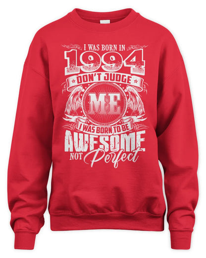1994 HH89-K2 – Awesome Birth Year Quote T-Shirt - Unisex Sweatshirt - Red