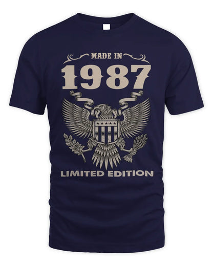 1987 HH89-K2 – Classic Birth Year Limited Edition T-Shirt - Unisex Standard T-Shirt - Navy