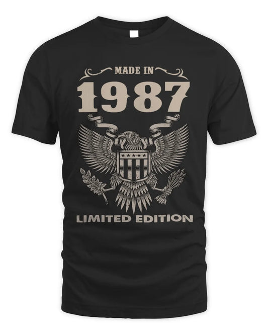 1987 HH89-K2 – Classic Birth Year Limited Edition T-Shirt - Unisex Standard T-Shirt - Black