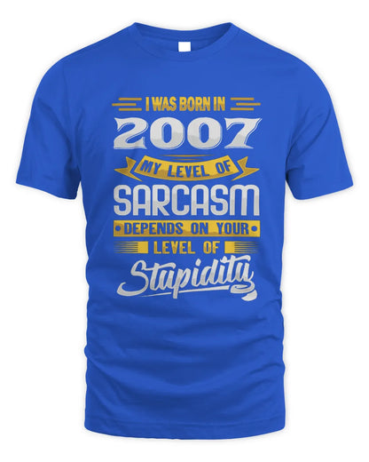 2007 HH88-K2 – Funny Birth Year Sarcasm Quote T-Shirt - Unisex Standard T-Shirt - Royal