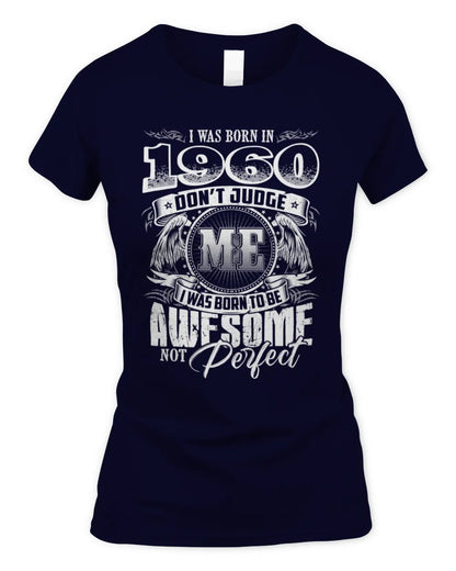 1960 HH89-K2 – Awesome Birth Year Quote T-Shirt - Women's Standard T-Shirt - Navy