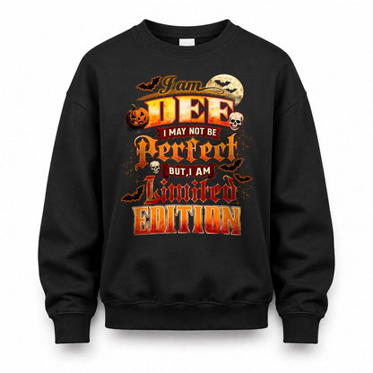 DEE HH-F008 – Personalized Name Halloween Shirt – “I May Not Be Perfect, But I Am Limited Edition” Custom Apparel