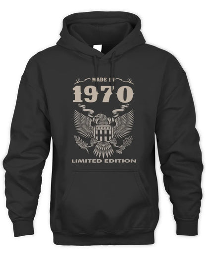 1970 HH89-K2 – Classic Birth Year Limited Edition T-Shirt - Unisex Hoodie - Black