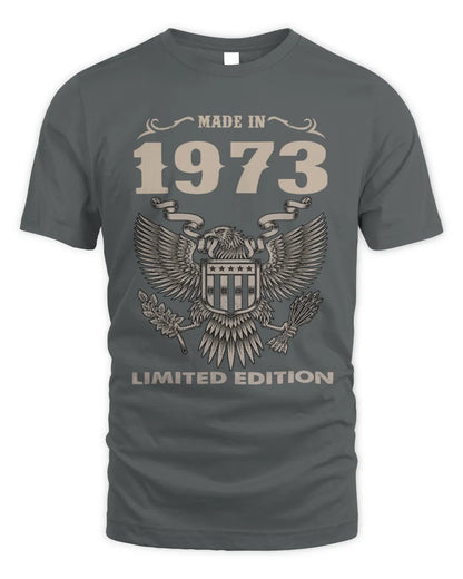 1973 HH89-K2 – Classic Birth Year Limited Edition T-Shirt - Unisex Standard T-Shirt - Charcoal