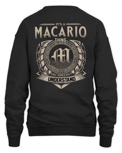 MACARIO HH88-K2–Personalized Name Quote Apparel “It’s a/an NAME Thing You Wouldn’t Understand”