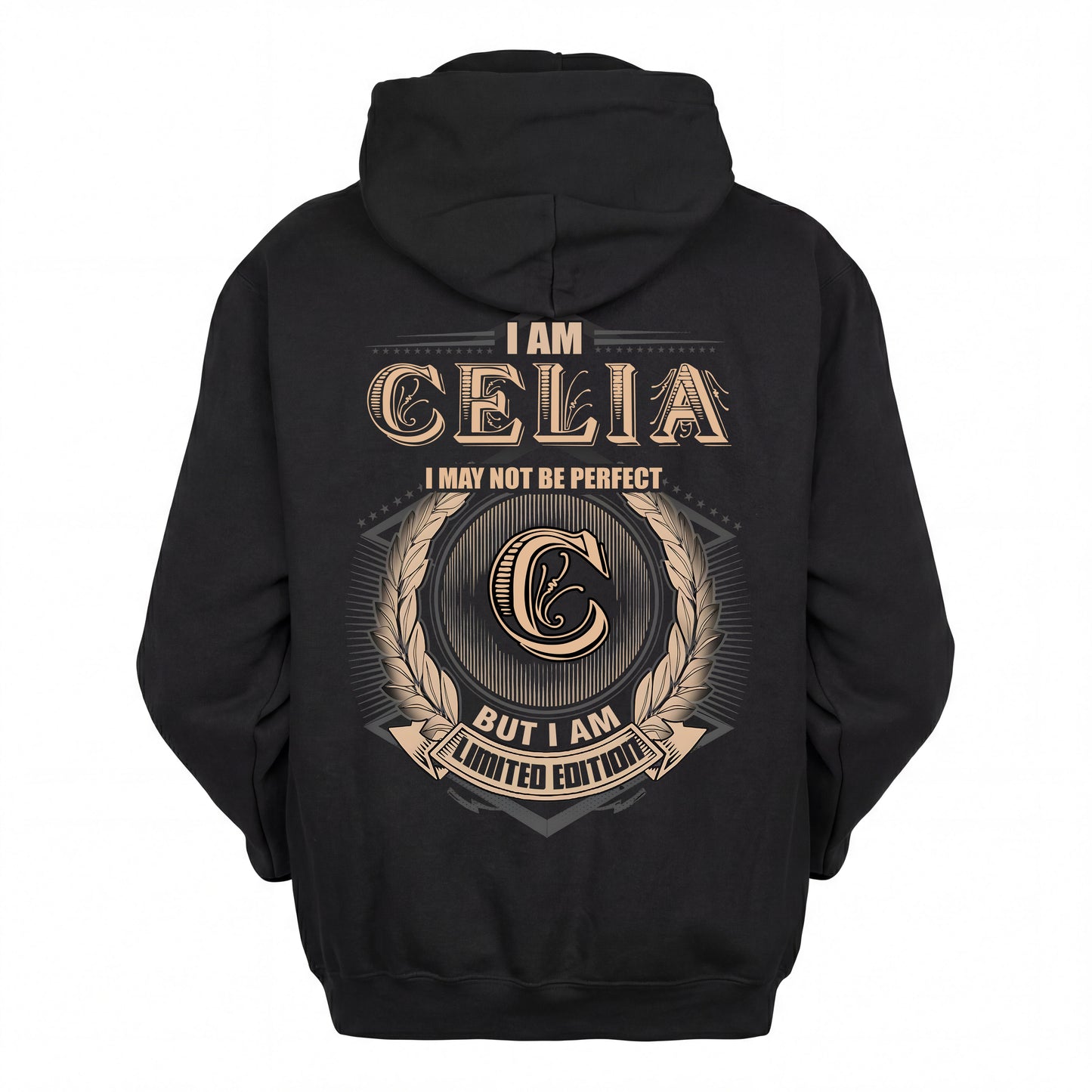 CELIA 2K-101–Personalized Name Quote Apparel “I Am NAME May Not Be Perfect But I Am Limited Edition”