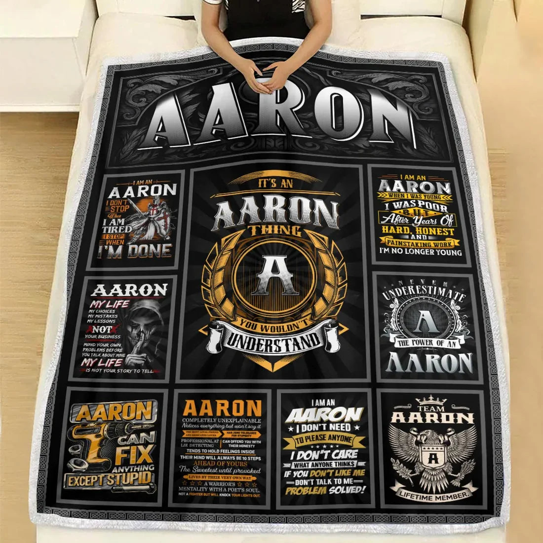 Custom Name Personalized Blanket | Custom Name Cozy Throw Gift