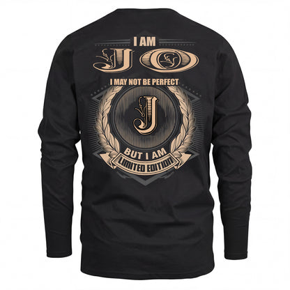JO 2K-101–Personalized Name Quote Apparel “I Am NAME May Not Be Perfect But I Am Limited Edition”