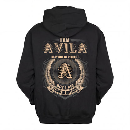 AVILA 2K-101–Personalized Name Quote Apparel “I Am NAME May Not Be Perfect But I Am Limited Edition”