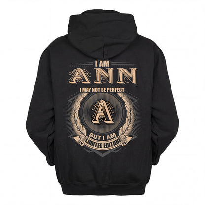 ANN 2K-101–Personalized Name Quote Apparel “I Am NAME May Not Be Perfect But I Am Limited Edition”