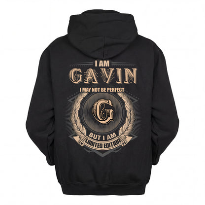 GAVIN 2K-101–Personalized Name Quote Apparel “I Am NAME May Not Be Perfect But I Am Limited Edition”