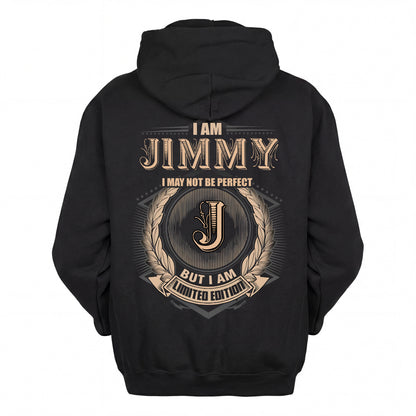 JIMMY 2K-101–Personalized Name Quote Apparel “I Am NAME May Not Be Perfect But I Am Limited Edition”