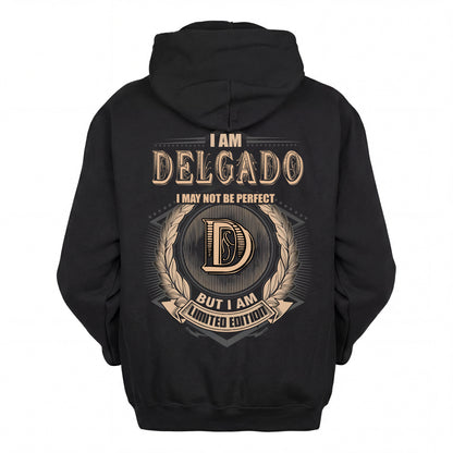 DELGADO 2K-101–Personalized Name Quote Apparel “I Am NAME May Not Be Perfect But I Am Limited Edition”