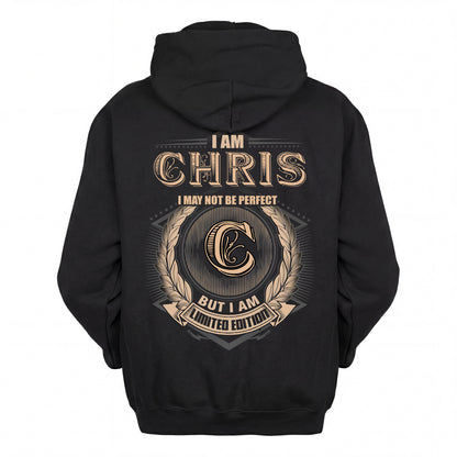 CHRIS 2K-101–Personalized Name Quote Apparel “I Am NAME May Not Be Perfect But I Am Limited Edition”