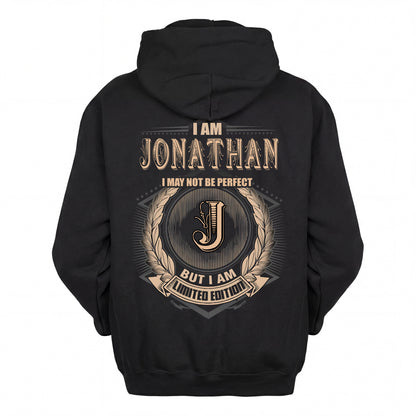 JONATHAN 2K-101–Personalized Name Quote Apparel “I Am NAME May Not Be Perfect But I Am Limited Edition”