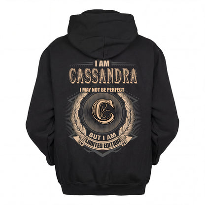 CASSANDRA 2K-101–Personalized Name Quote Apparel “I Am NAME May Not Be Perfect But I Am Limited Edition”
