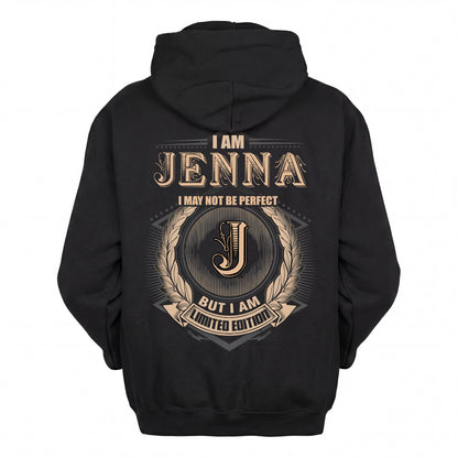 JENNA 2K-101–Personalized Name Quote Apparel “I Am NAME May Not Be Perfect But I Am Limited Edition”