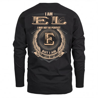EL 2K-101–Personalized Name Quote Apparel “I Am NAME May Not Be Perfect But I Am Limited Edition”