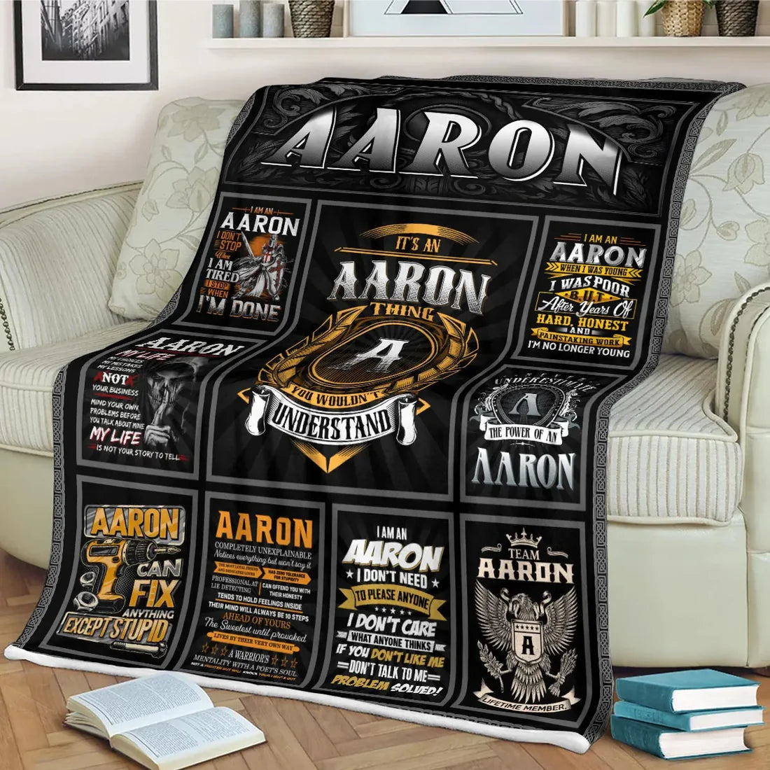 Custom Name Personalized Blanket | Custom Name Cozy Throw Gift