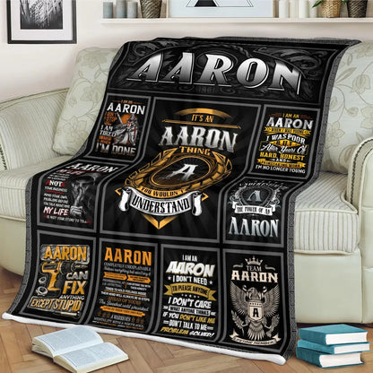 Custom Name Personalized Blanket | Custom Name Cozy Throw Gift