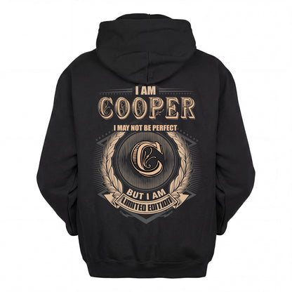 COOPER 2K-101–Personalized Name Quote Apparel “I Am NAME May Not Be Perfect But I Am Limited Edition”