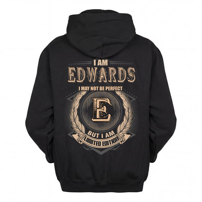 EDWARDS 2K-101–Personalized Name Quote Apparel “I Am NAME May Not Be Perfect But I Am Limited Edition”