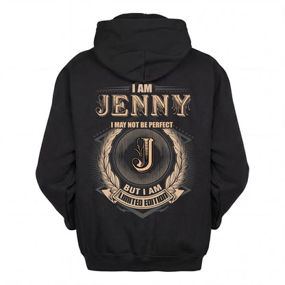 JENNY 2K-101–Personalized Name Quote Apparel “I Am NAME May Not Be Perfect But I Am Limited Edition”