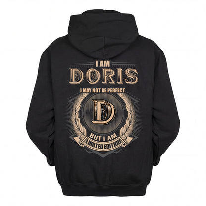 DORIS 2K-101–Personalized Name Quote Apparel “I Am NAME May Not Be Perfect But I Am Limited Edition”