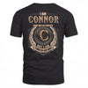 CONNOR 2K-101–Personalized Name Quote Apparel “I Am NAME May Not Be Perfect But I Am Limited Edition”