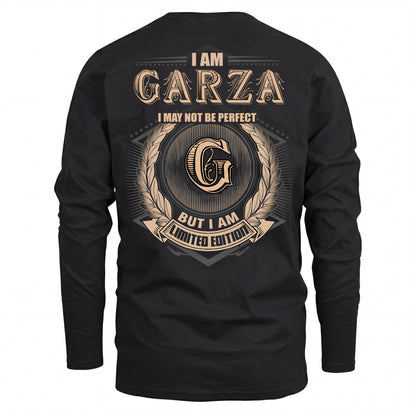 GARZA 2K-101–Personalized Name Quote Apparel “I Am NAME May Not Be Perfect But I Am Limited Edition”