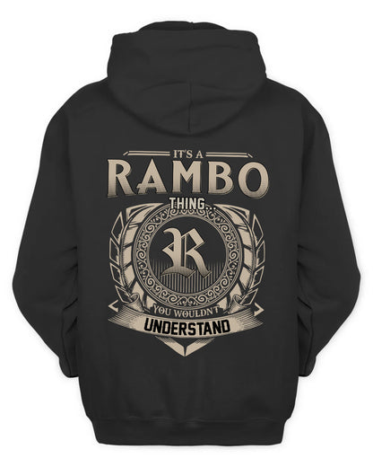 RAMBO HH88-K2–Personalized Name Quote Apparel “It’s a/an NAME Thing You Wouldn’t Understand”