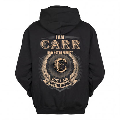 CARR 2K-101–Personalized Name Quote Apparel “I Am NAME May Not Be Perfect But I Am Limited Edition”