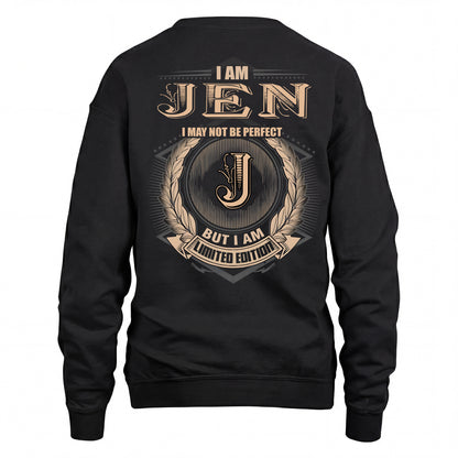 JEN 2K-101–Personalized Name Quote Apparel “I Am NAME May Not Be Perfect But I Am Limited Edition”