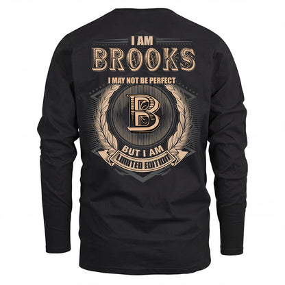 BROOKS 2K-101–Personalized Name Quote Apparel “I Am NAME May Not Be Perfect But I Am Limited Edition”