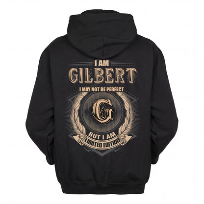 GILBERT 2K-101–Personalized Name Quote Apparel “I Am NAME May Not Be Perfect But I Am Limited Edition”