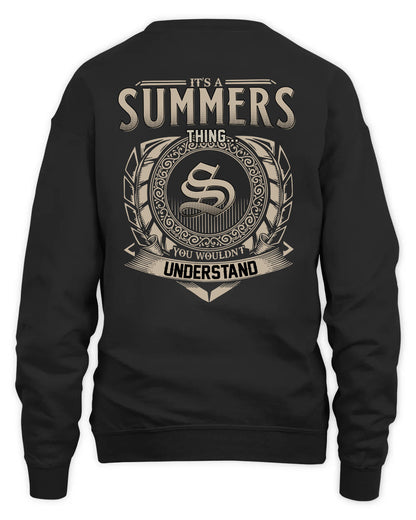 SUMMERS HH88-K2–Personalized Name Quote Apparel “It’s a/an NAME Thing You Wouldn’t Understand”