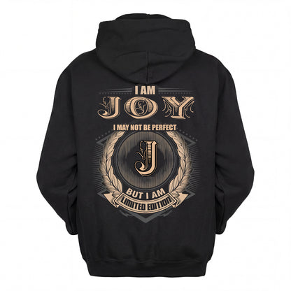 JOY 2K-101–Personalized Name Quote Apparel “I Am NAME May Not Be Perfect But I Am Limited Edition”