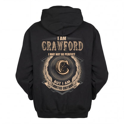 CRAWFORD 2K-101–Personalized Name Quote Apparel “I Am NAME May Not Be Perfect But I Am Limited Edition”