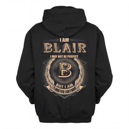 BLAIR 2K-101–Personalized Name Quote Apparel “I Am NAME May Not Be Perfect But I Am Limited Edition”