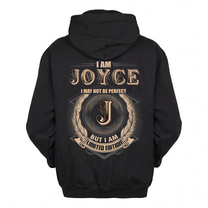 JOYCE 2K-101–Personalized Name Quote Apparel “I Am NAME May Not Be Perfect But I Am Limited Edition”