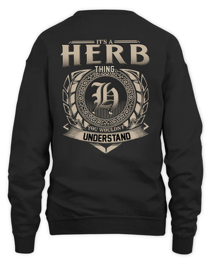 HERB HH88-K2–Personalized Name Quote Apparel “It’s a/an NAME Thing You Wouldn’t Understand”