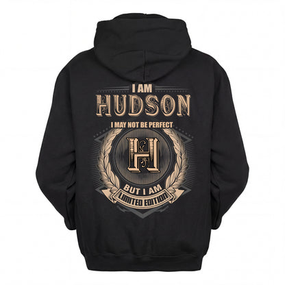 HUDSON 2K-101–Personalized Name Quote Apparel “I Am NAME May Not Be Perfect But I Am Limited Edition”