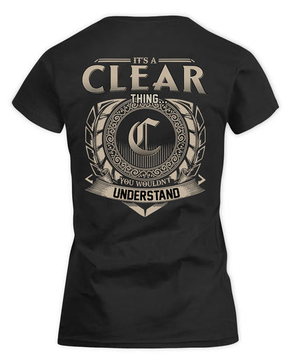CLEAR HH88-K2–Personalized Name Quote Apparel “It’s a/an NAME Thing You Wouldn’t Understand”