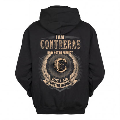 CONTRERAS 2K-101–Personalized Name Quote Apparel “I Am NAME May Not Be Perfect But I Am Limited Edition”