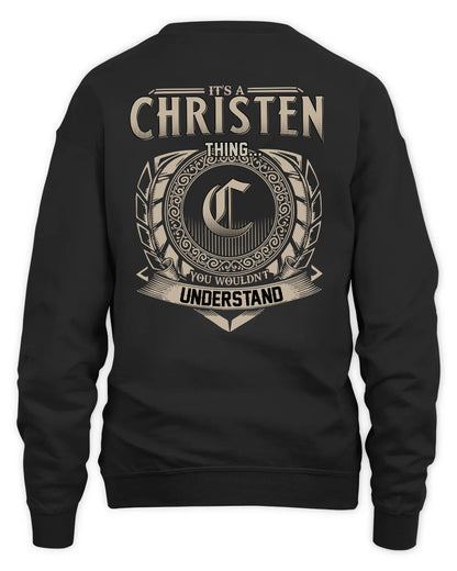 CHRISTEN HH88-K2–Personalized Name Quote Apparel “It’s a/an NAME Thing You Wouldn’t Understand”