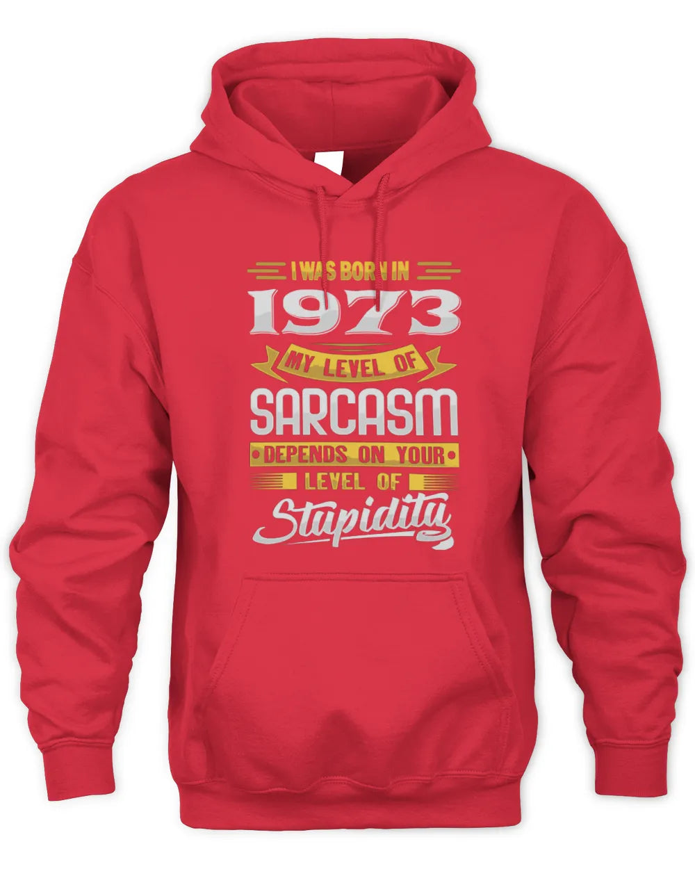 1973 HH88-K2 – Funny Birth Year Sarcasm Quote T-Shirt - Unisex Hoodie - Red