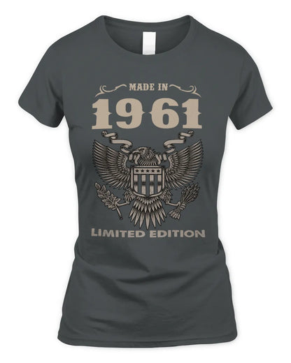 1961 HH89-K2 – Classic Birth Year Limited Edition T-Shirt - Women's Standard T-Shirt - Charcoal