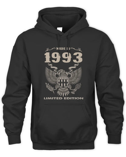 1993 HH89-K2 – Classic Birth Year Limited Edition T-Shirt - Unisex Hoodie - Black